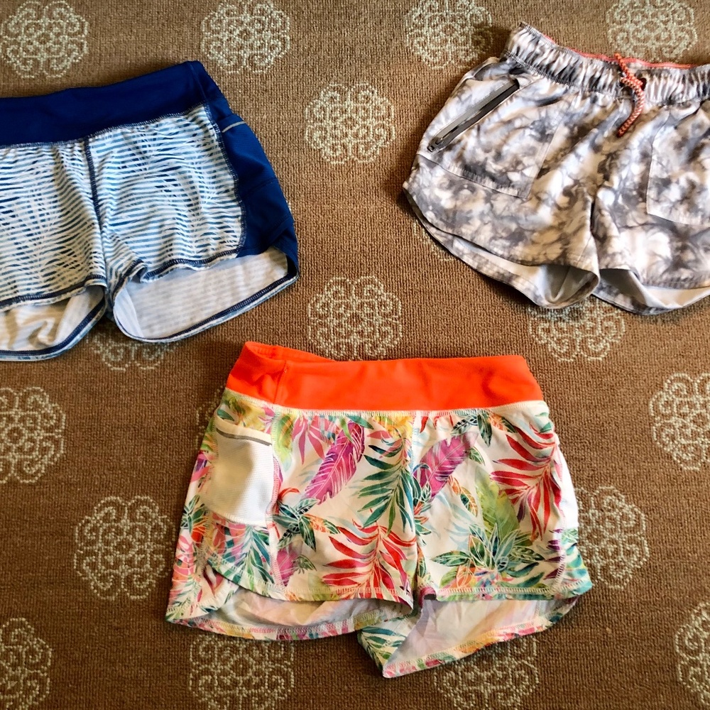 Three Athleta Girls Shorts (Kids Size 8-10)